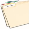 Avery File Folder Labels, TrueBlock, 1/3 Cut, 750/PK, RD/BE/GN/YW PK AVE5266